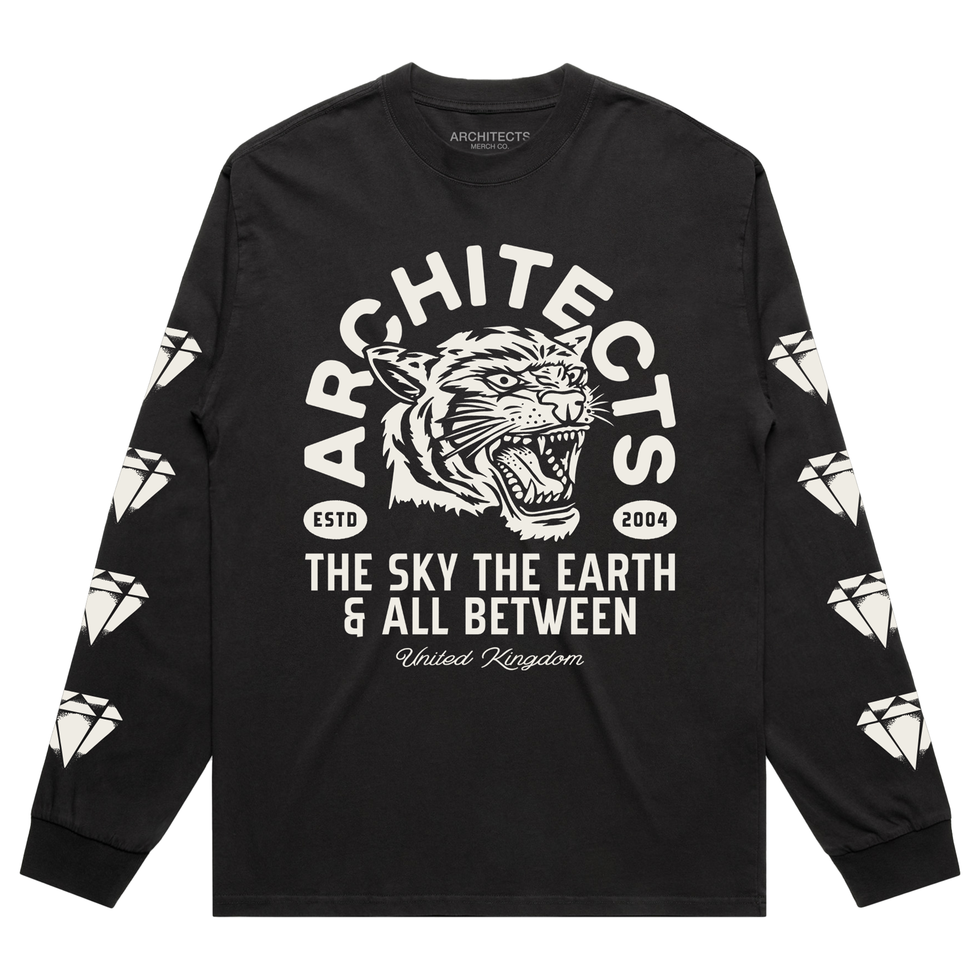 Diamond Tiger Black Longsleeve T-Shirt – Architects