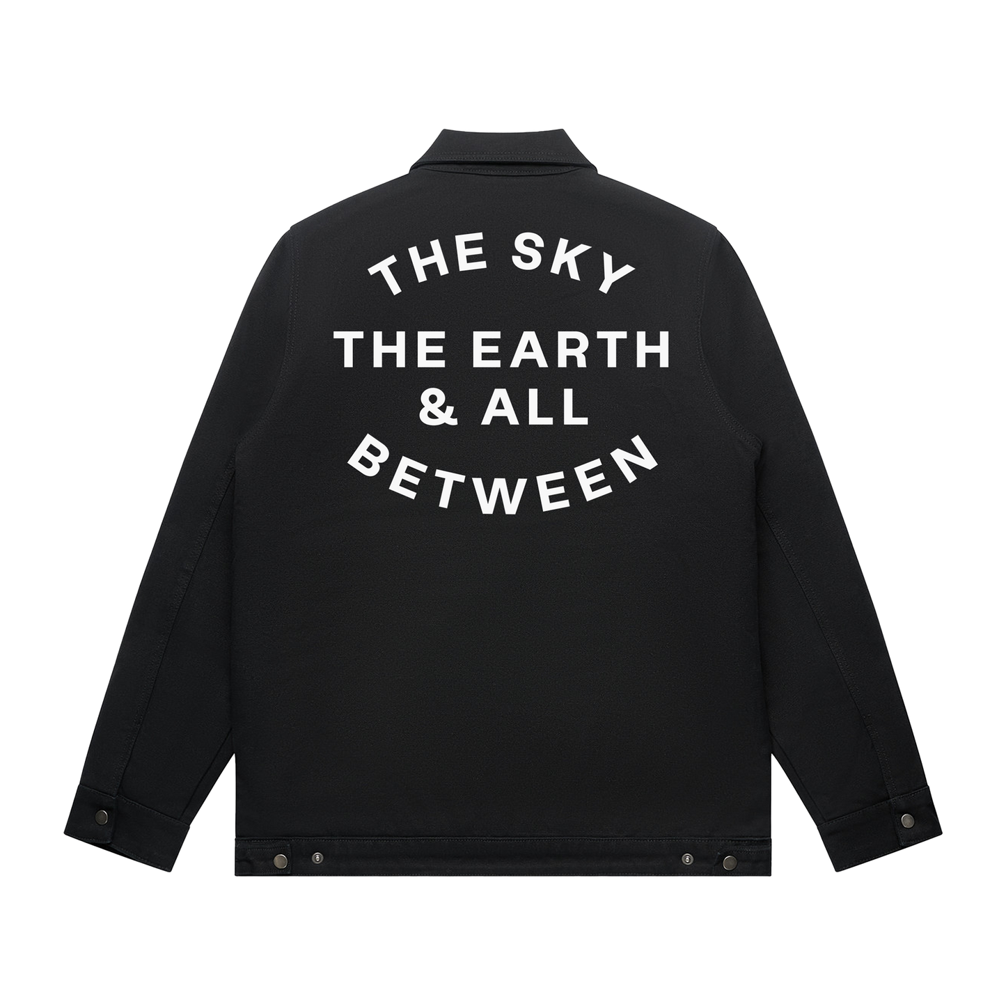 The Sky The Earth Text Black Jacket