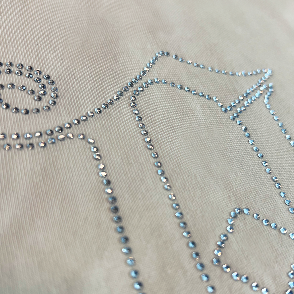 Close-up of rhinestone A 