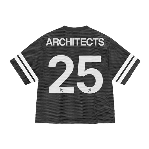 Black hockey jersey with 'ARCHITECTS' and number '25' across the back