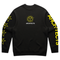 Black sweatshirt with yellow graphics and 'ARCHITECTS' branding.
