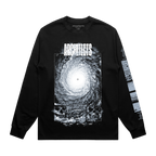 Architects long-sleeve unisex regular fit T-Shirt with Architects Blackhole print across the front and Architects text print along the sleeve