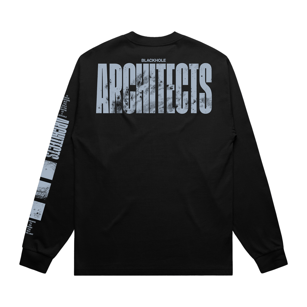Architects long-sleeve unisex regular fit T-Shirt with Architects text print across the back and along the sleeve