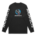 Black long-sleeve shirt with 'Architects' logo and text on sleeves.