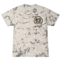 Short-sleeve White Tie-Dye T-Shirt with Braindead Print across the chest