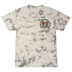 Short-sleeve White Tie-Dye T-Shirt with Braindead Print across the chest