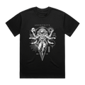 Black Short-sleeve unisex T-Shirt with Architects Astronaut print across the front