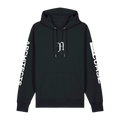 Black unisex hoodie featuring the Architects 'A' print on the front, Architects text along the right arm, and "Curse" text print along the left arm.