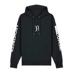 Black unisex hoodie featuring the Architects 'A' print on the front, Architects text along the right arm, and "Curse" text print along the left arm.