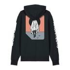 Black unisex hoodie featuring the Architects 'ghost' print on the back, Architects text along the right arm, and "Curse" text print along the left arm.