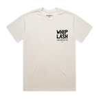 Ecru unisex short-sleeve T-Shirt featuring an Architects "Whiplash" print on the front right chest.