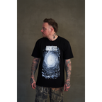 Black short-sleeve unisex regular fit T-shirt with Architects Blackhole print across the front