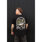 Black short-sleeve regular fit T-shirt with Architects Brain Dead print across the back