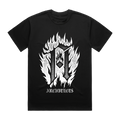 Black short-sleeve regular fit T-shirt with Architects Burning A print across the front.
