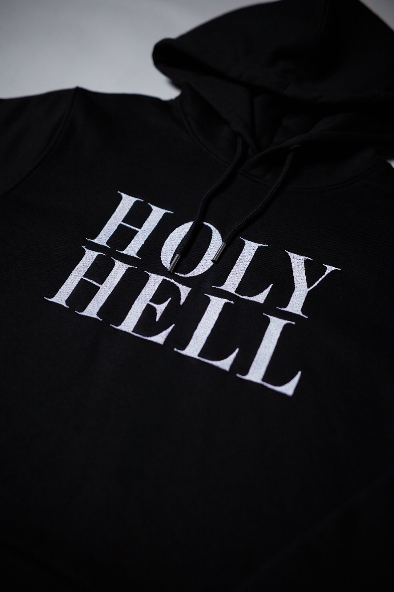 Holy Hell Embroidered Hoodie - Black