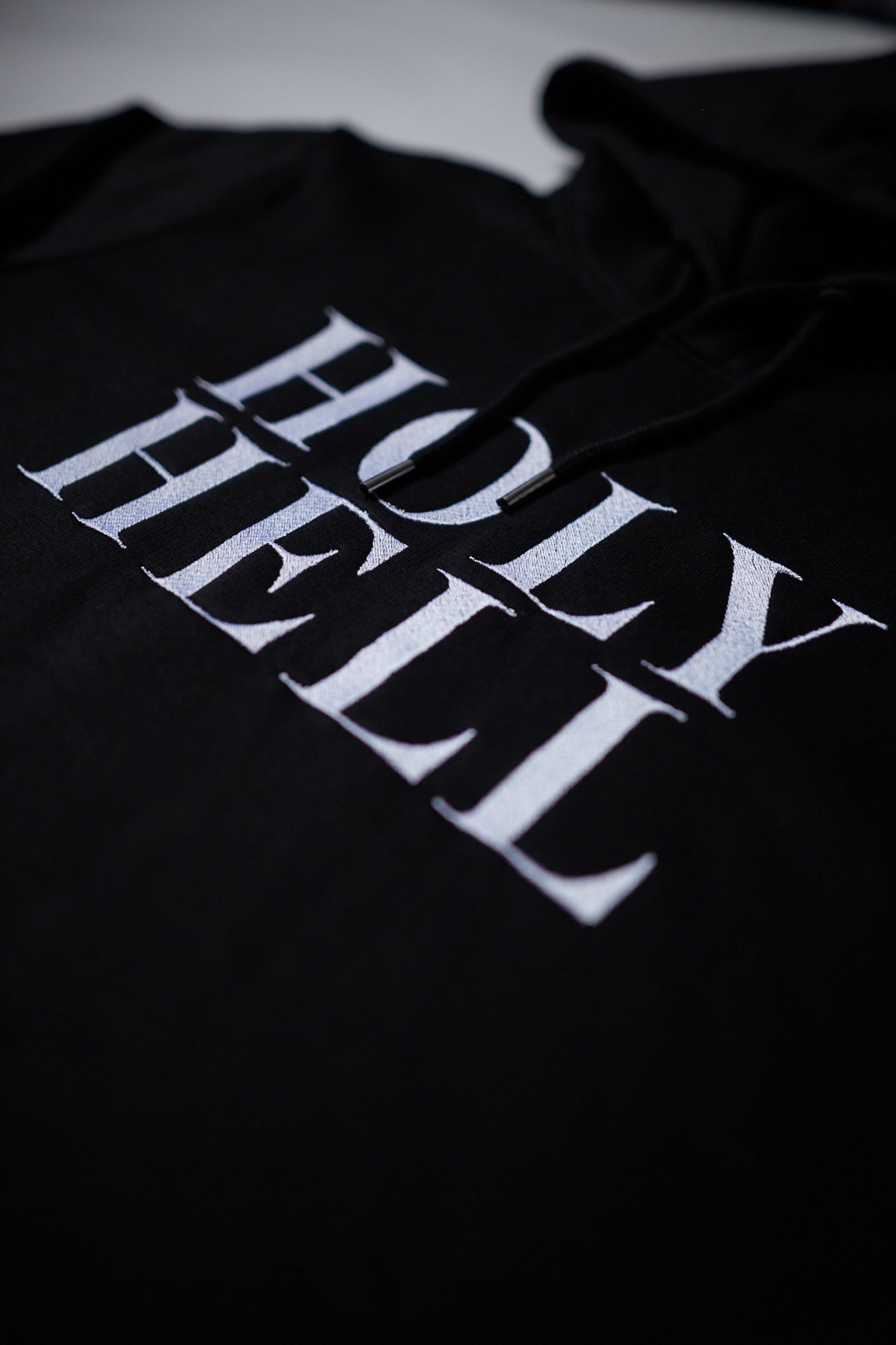 Holy Hell Embroidered Hoodie - Black